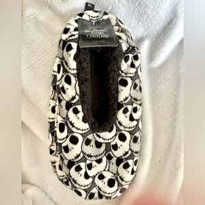 Tim Burton’s Nightmare Before Christmas soft bottom slippers with grips.